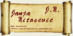 Janja Mitošević vizit kartica